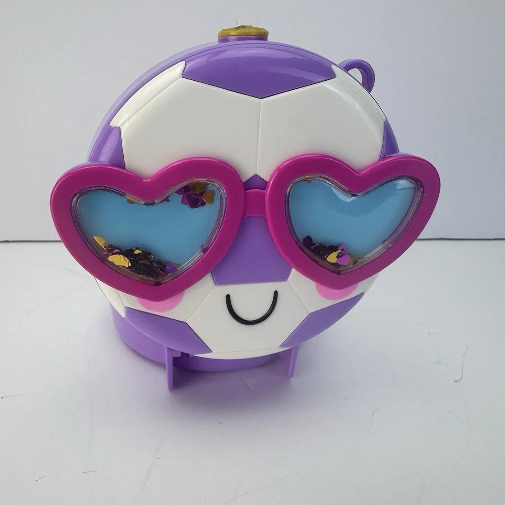 Mattel POLLY POCKET Pocket World Outdoor‎ Sports Purple Soccer Ball Case Figure